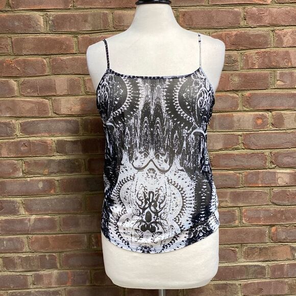 Alberto Makali Black & White Cami & Fringe Cardigan Set Size Large NWT - Picture 4 of 8